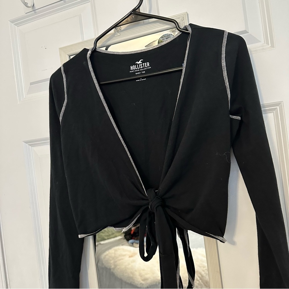 NWT black tie crop top​​​​